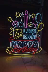 Biển chúc mừng sinh nhật neon