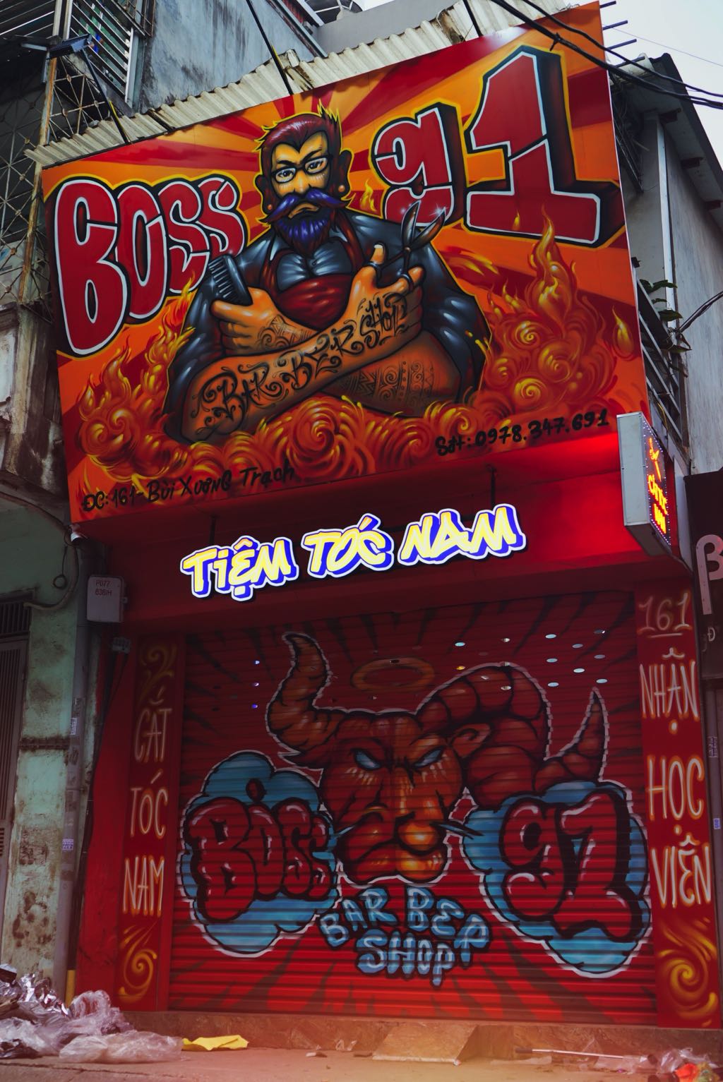 Vẽ Graffiti Cho Barbershop Boss 91 10 graffiti cho barbershop