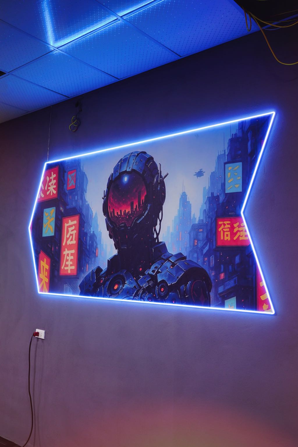 Biển Hiệu Mặt Tiền Quán Bida 3T Theo Chủ Đề Robot Tại Nam Định 12 ánh sáng trang trí mặt tiền quán bida 3t theo chủ đề robot tại