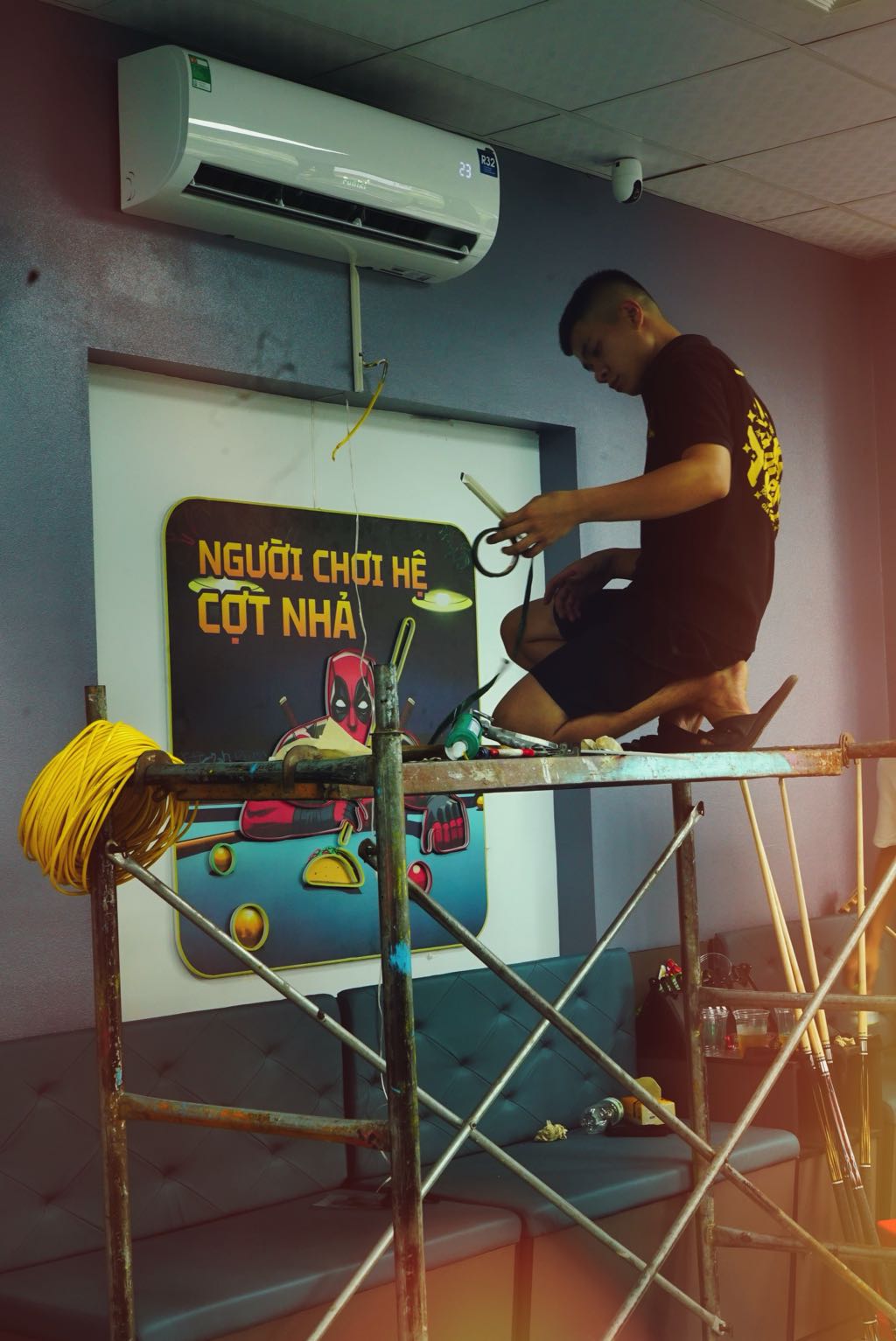 Bộ Tranh Trang Trí Quán Bida Cubin Billiards Tại Đông Anh 4 chi tiết trang trí bộ tranh trang trí quán bida cubin billiards tại đông