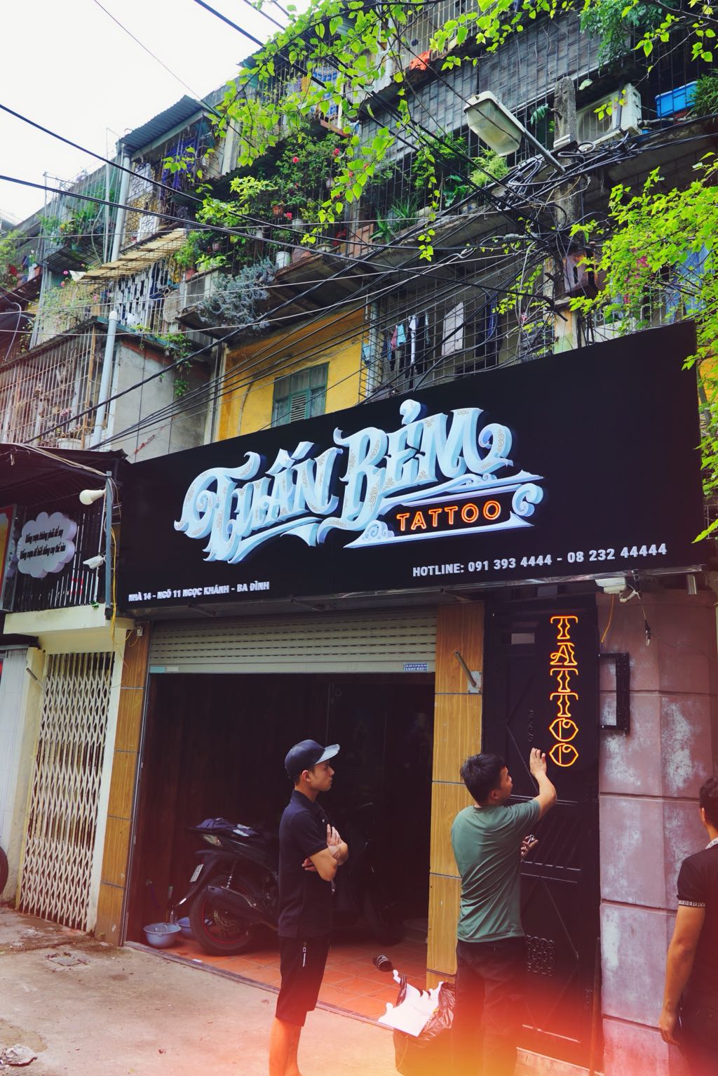 Biển Hiệu Phòng Xăm Phong Cách Tattoo | Chữ Mica Uốn Chân Theo Thiết Kế Riêng 1 Biển Hiệu Phòng Xăm chữ mica uốn chân