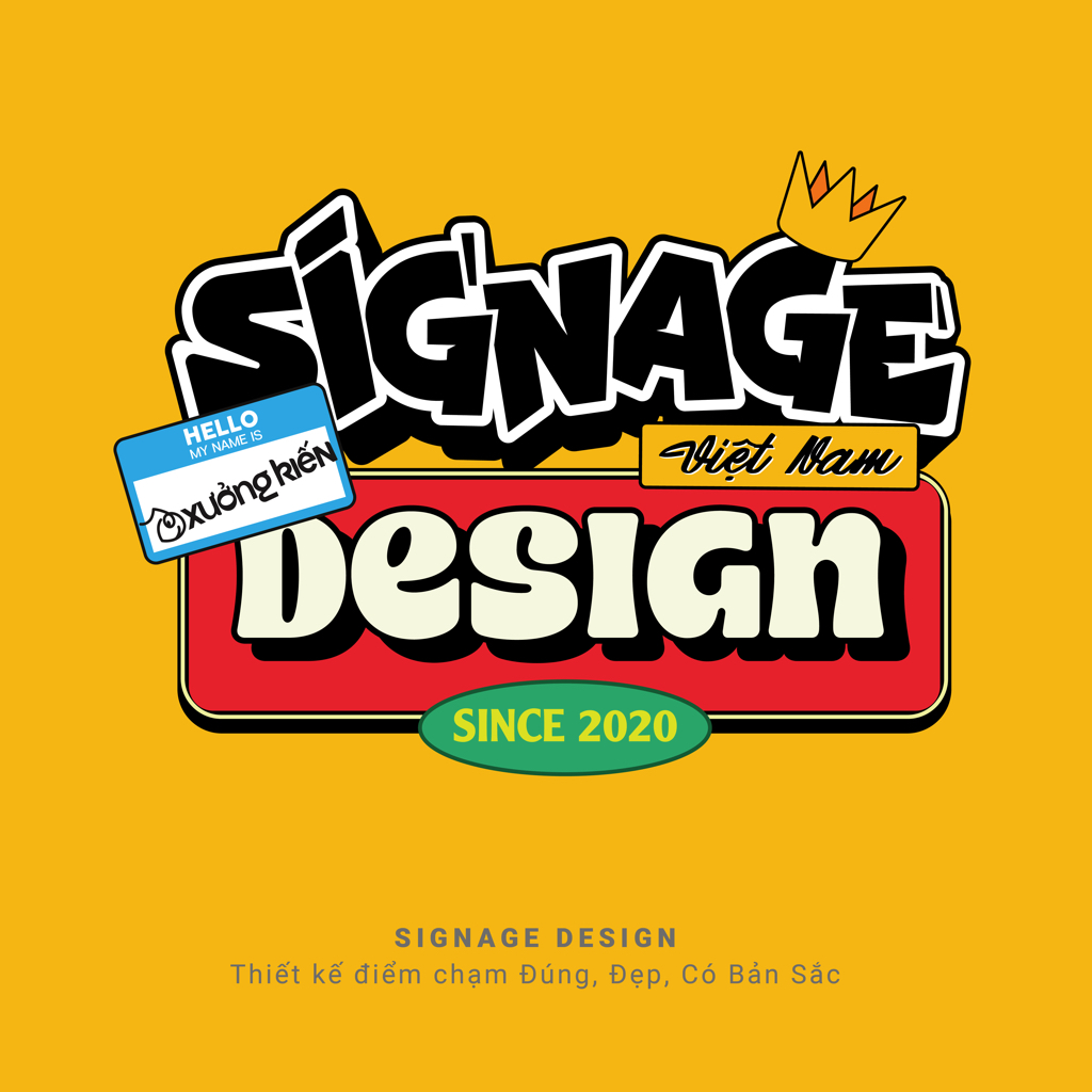 Về Xưởng Kiến 12 Signage Design — Thiết kế điểm chạm Đúng, Đẹp, Có Bản Sắc