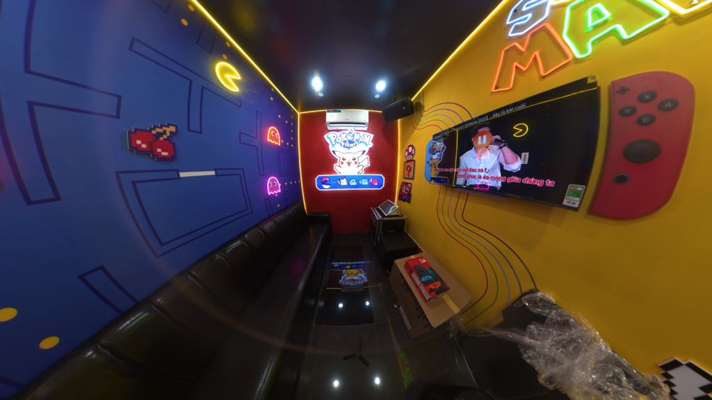 Tranh canvas dán tường trang trí Music Box: mẫu thật từ dự án Galaxy X 4 Tranh canvas dán tường - phòng concept Arcade Pixel dự án Galaxy X